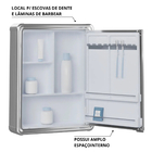 Armário Banheiro Espelheira Sobrepor | Com Perfil De Alumínio